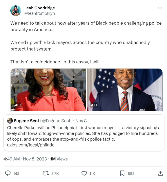 Leah Goodridge Tweet